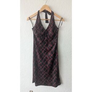 Vintage 90's My Michelle Halter Neck Dress Women Size M